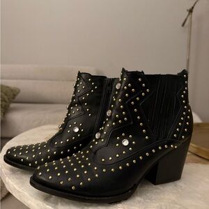 Coconuts by Matisse Black Studded Ankle Boots